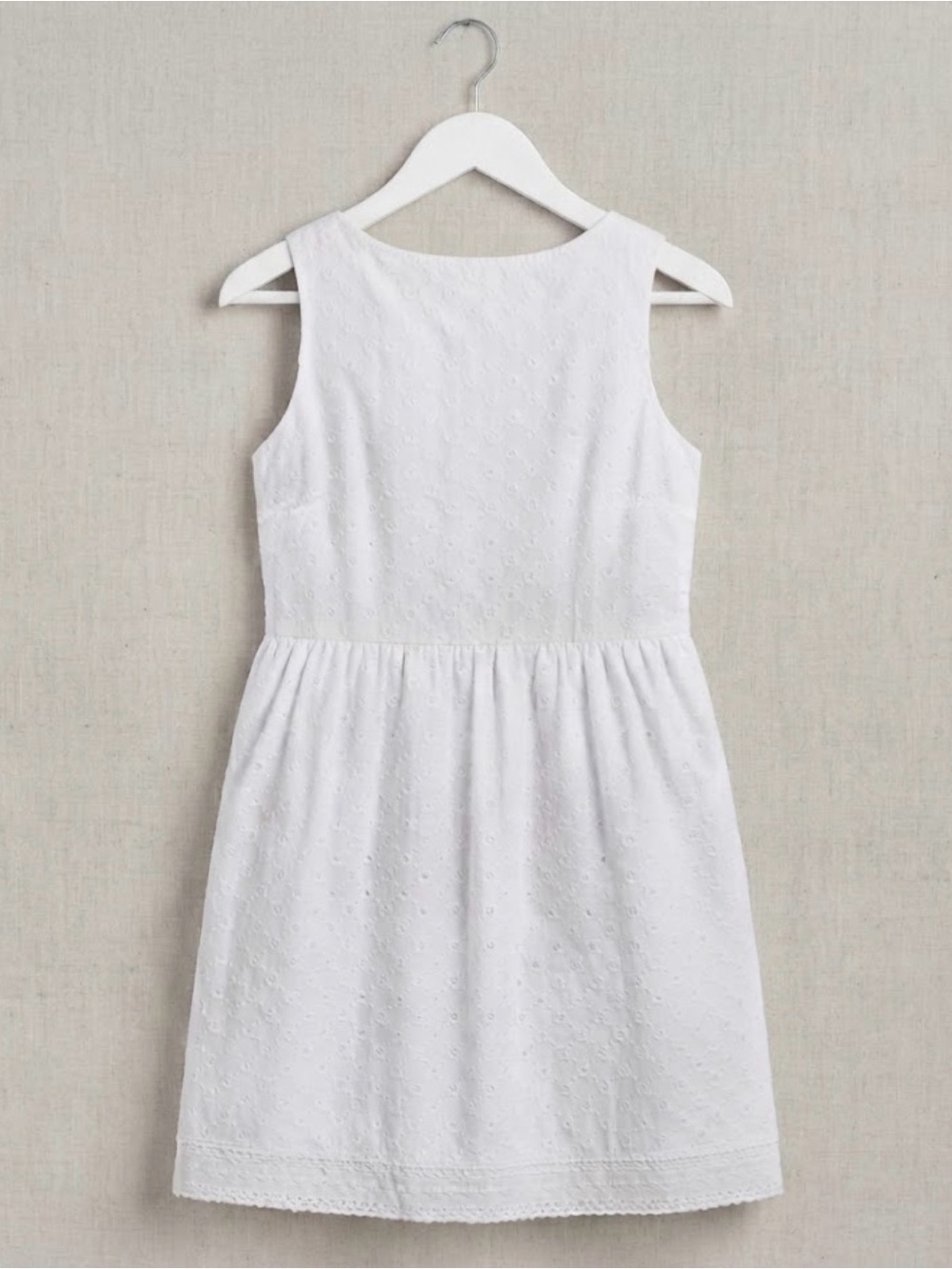 Vineyard Vines | White Eyelet Cotton Lined Dress | 8